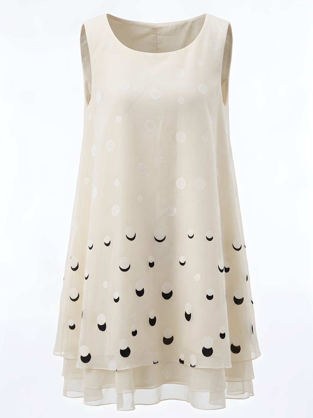 Lily White and Black Polka Dot Formal Dress/top